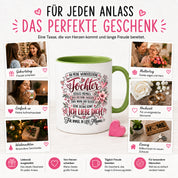 Herzbotschaft Tochter Tasse Geschenk von Mama Kaffeetasse hübsche Tochter