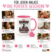 Herzbotschaft Tasse Physiotherapeutin Königin der Schmerzen Kaffeetasse