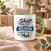 Herzbotschaft Tasse Geschenk Schatz Kaffeetasse für Freund Ehemann Teetasse