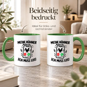 Herzbotschaft Kaffeetasse Meine Hühner rufen an ich muss los Tasse Geschenk