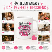 Herzbotschaft Tasse Geschenk Beste Oma der Welt Kaffeetasse
