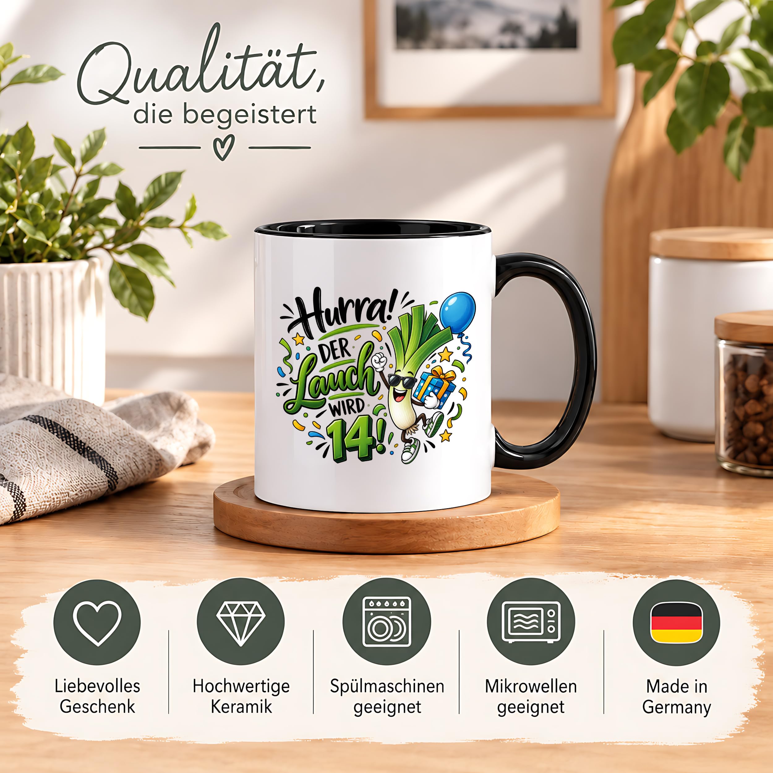 Herzbotschaft 14. Geburtstag Tasse Geburtstagsgeschenk Tasse für Teenager