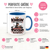 Herzbotschaft Tasse Physiotherapeutin Königin der Schmerzen Kaffeetasse