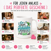Herzbotschaft Zahnärztin Tasse Danke Kaffeetasse Geschenk in Zahnarztpraxis