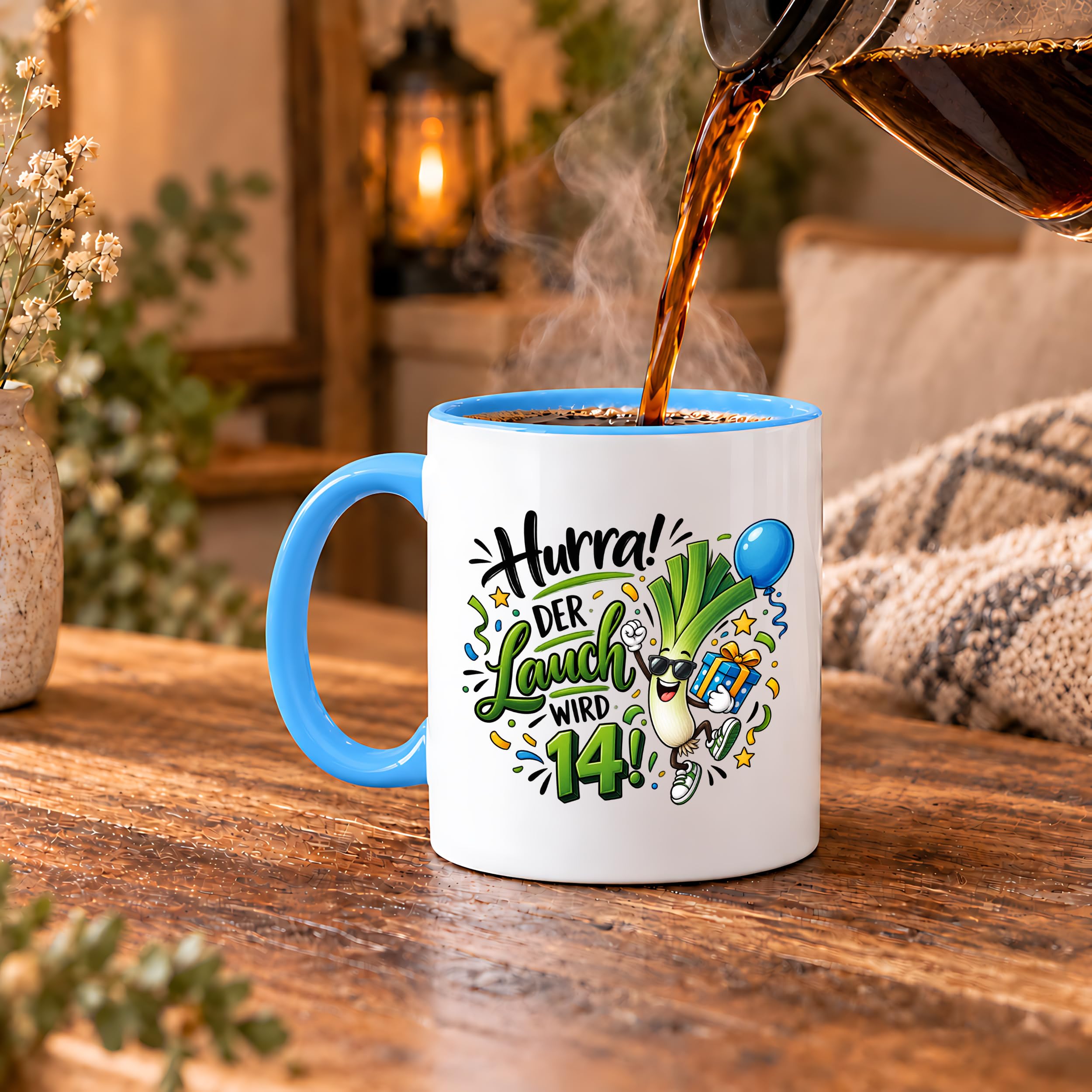 Herzbotschaft 14. Geburtstag Tasse Geburtstagsgeschenk Tasse für Teenager