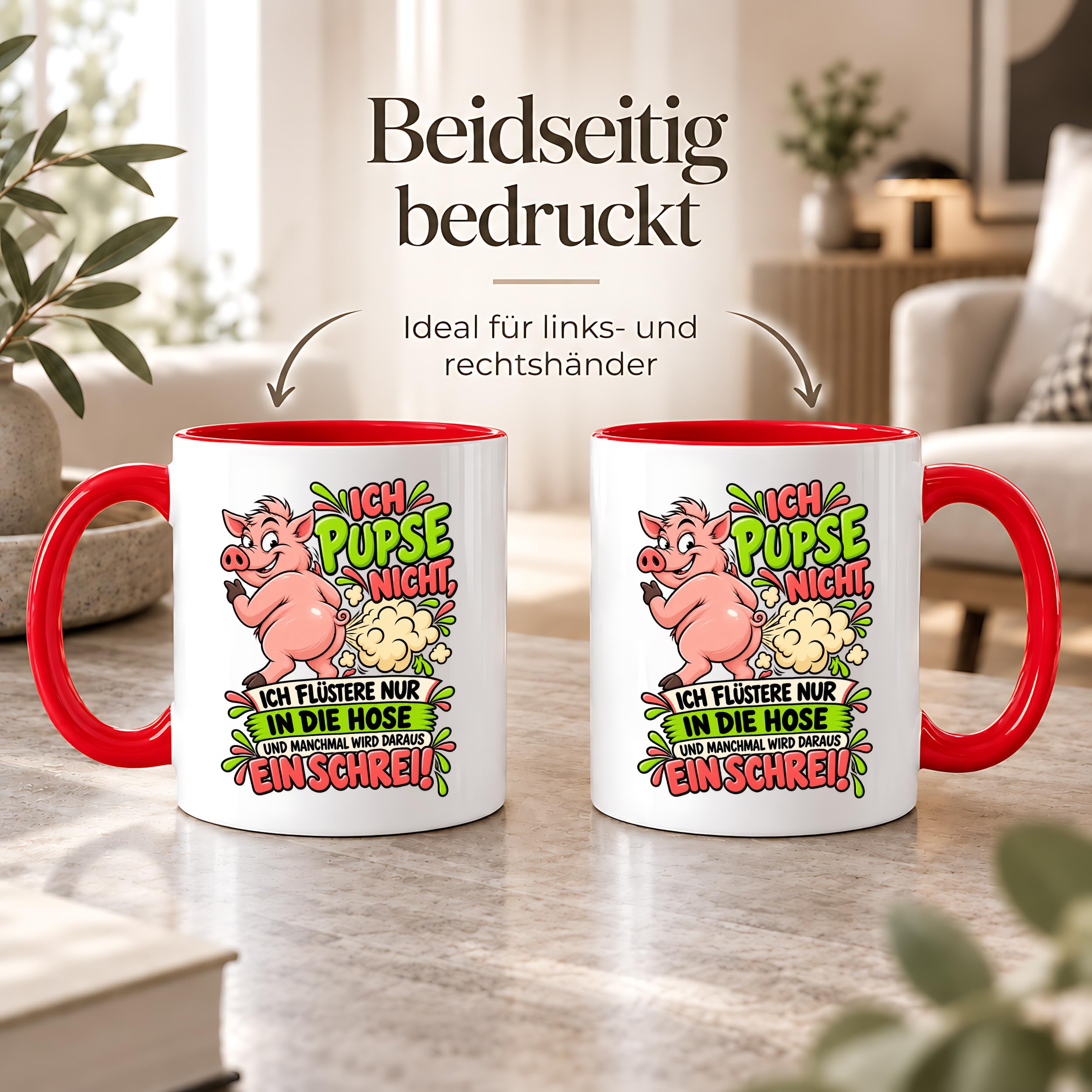 Herzbotschaft Tasse Ich pupse nicht Lustige Spruch Kaffeetasse Geschenk