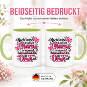 Herzbotschaft Tasse Geschenk Beste Oma der Welt Kaffeetasse