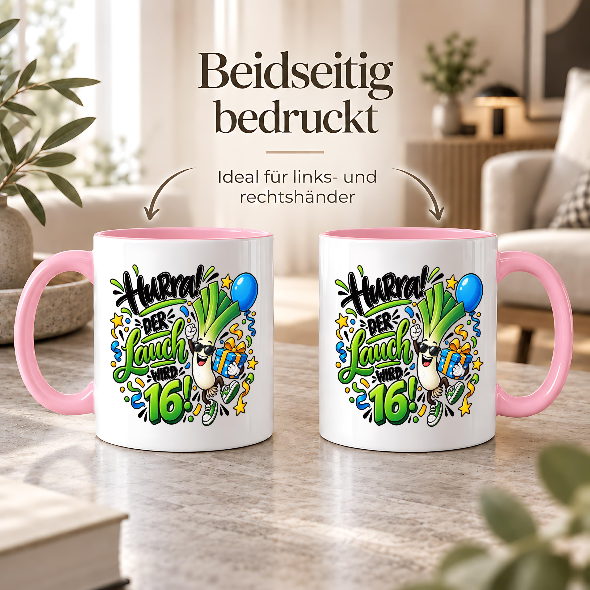 Herzbotschaft Tasse 16. Geburtstag – Kaffeetasse Geschenk für Jungen Mann