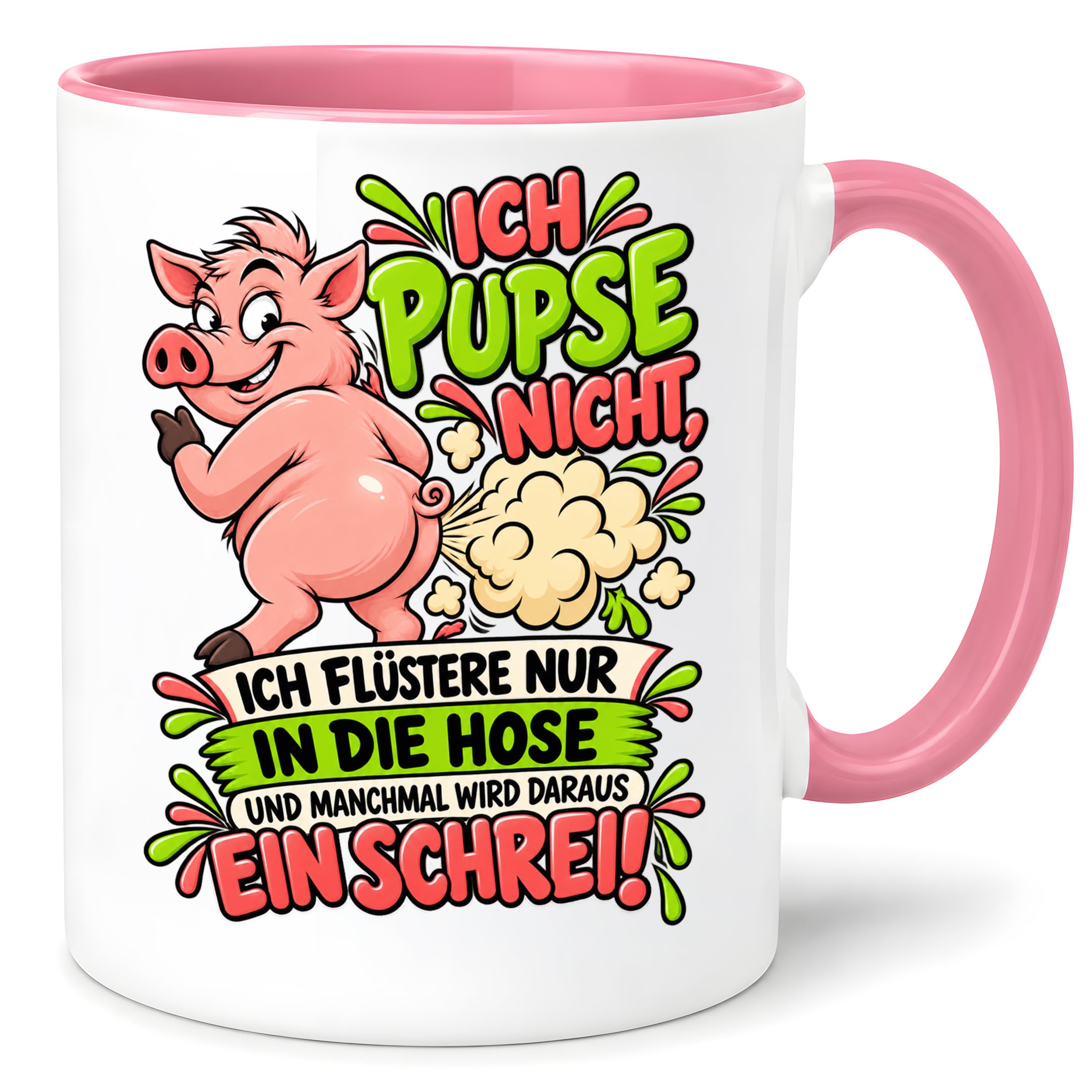 Herzbotschaft Tasse Ich pupse nicht Lustige Spruch Kaffeetasse Geschenk
