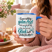 Herzbotschaft Tasse Kaffeetasse für Ärzte - Danke Geschenk für guten Arzt