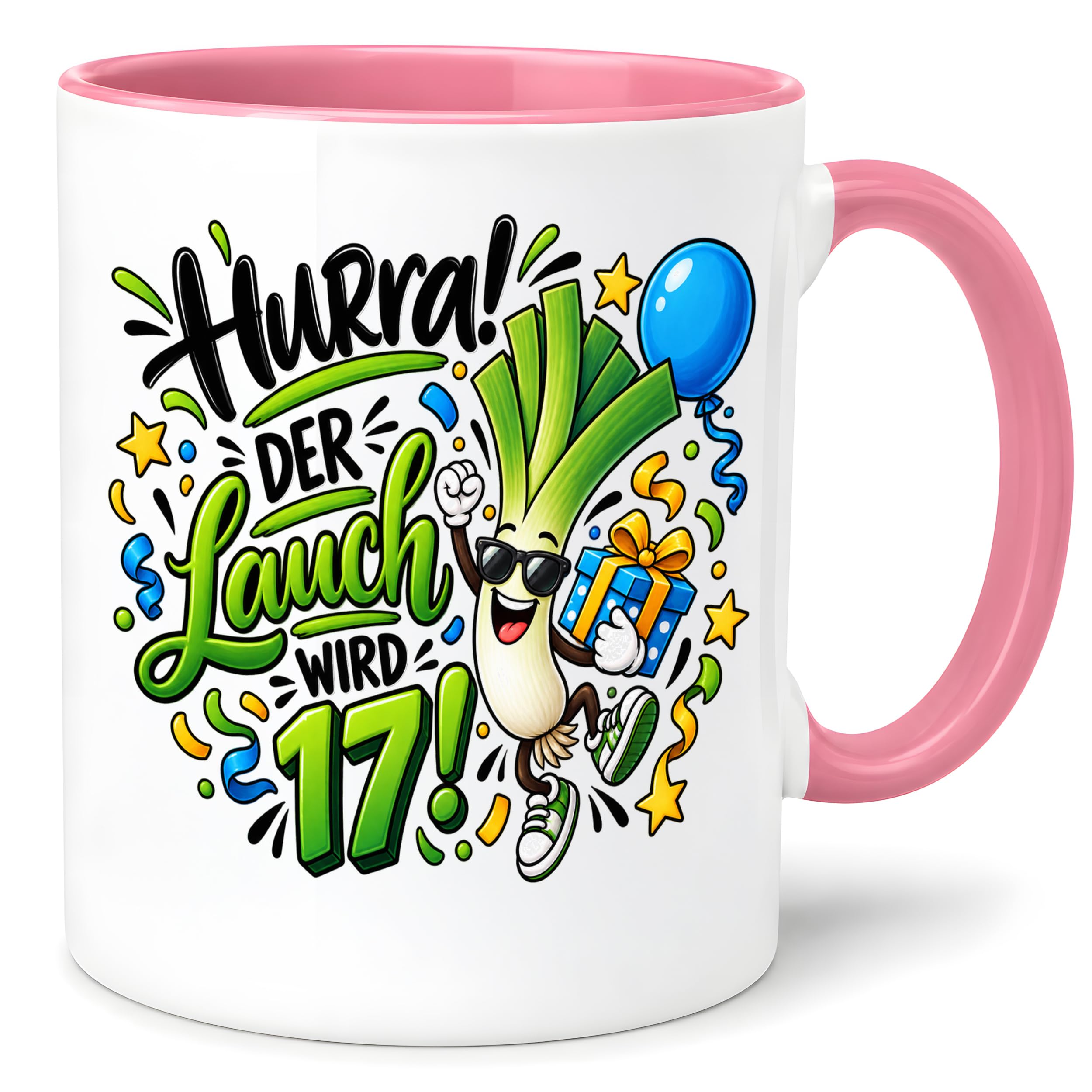 Herzbotschaft Tasse 17. Geburtstag – Kaffeetasse Geschenk für Jungen Mann