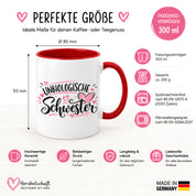 Herzbotschaft Tasse für beste Freundin Kaffeetasse Unbiologische Schwester