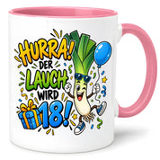 Herzbotschaft 18. Geburtstag Tasse Geburtstagsgeschenk für jungen Mann