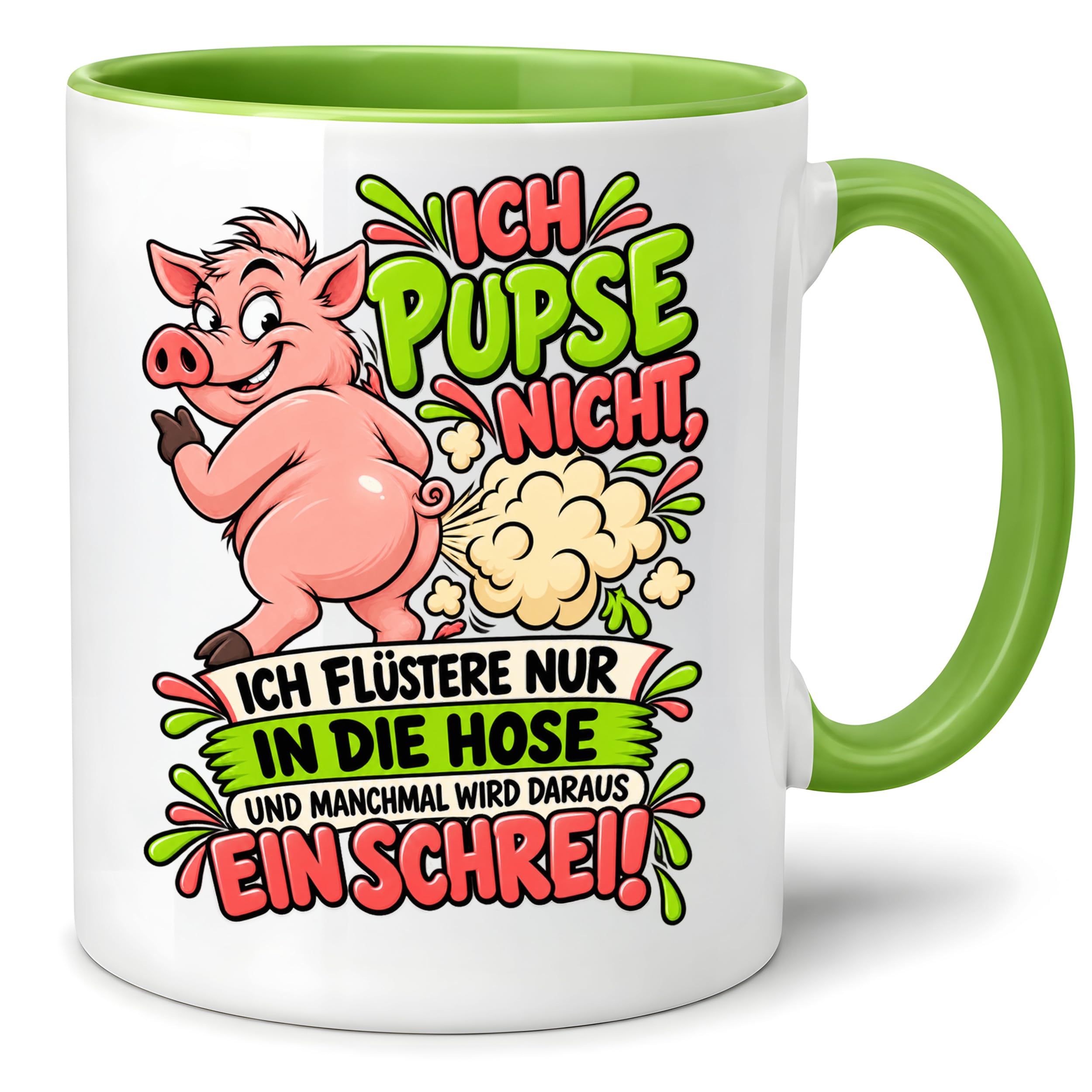 Herzbotschaft Tasse Ich pupse nicht Lustige Spruch Kaffeetasse Geschenk