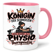 Herzbotschaft Tasse Physiotherapeutin Königin der Schmerzen Kaffeetasse