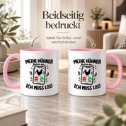 Herzbotschaft Kaffeetasse Meine Hühner rufen an ich muss los Tasse Geschenk