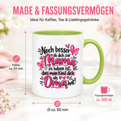 Herzbotschaft Tasse Geschenk Beste Oma der Welt Kaffeetasse
