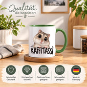 Herzbotschaft Kaffeetasse für Hamster Fans mit lustigem Spruch Kaffi Tassi