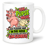 Herzbotschaft Tasse Ich pupse nicht Lustige Spruch Kaffeetasse Geschenk