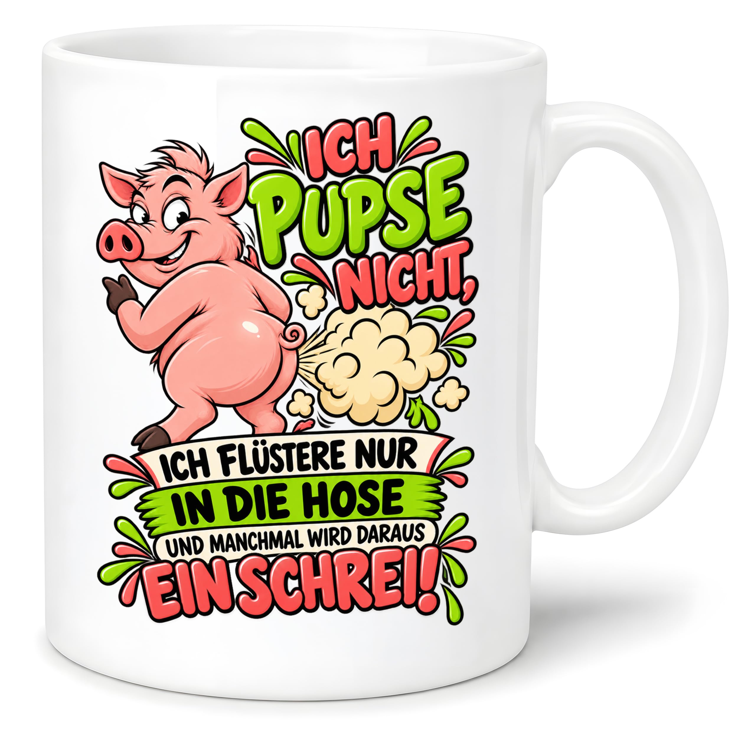 Herzbotschaft Tasse Ich pupse nicht Lustige Spruch Kaffeetasse Geschenk