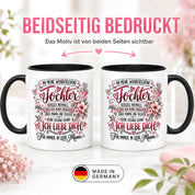 Herzbotschaft Tochter Tasse Geschenk von Mama Kaffeetasse hübsche Tochter