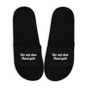 Badelatschen mit Motiv | Der mit dem Hund geht | lustige Badesandalen in vielen Größen und Farben