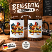 Herzbotschaft Tasse Talahuhn Hahn Lustige Kaffeetasse Tala Huhn Talahon