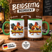 Herzbotschaft Tasse Talahuhn Hahn Lustige Kaffeetasse Tala Huhn Talahon