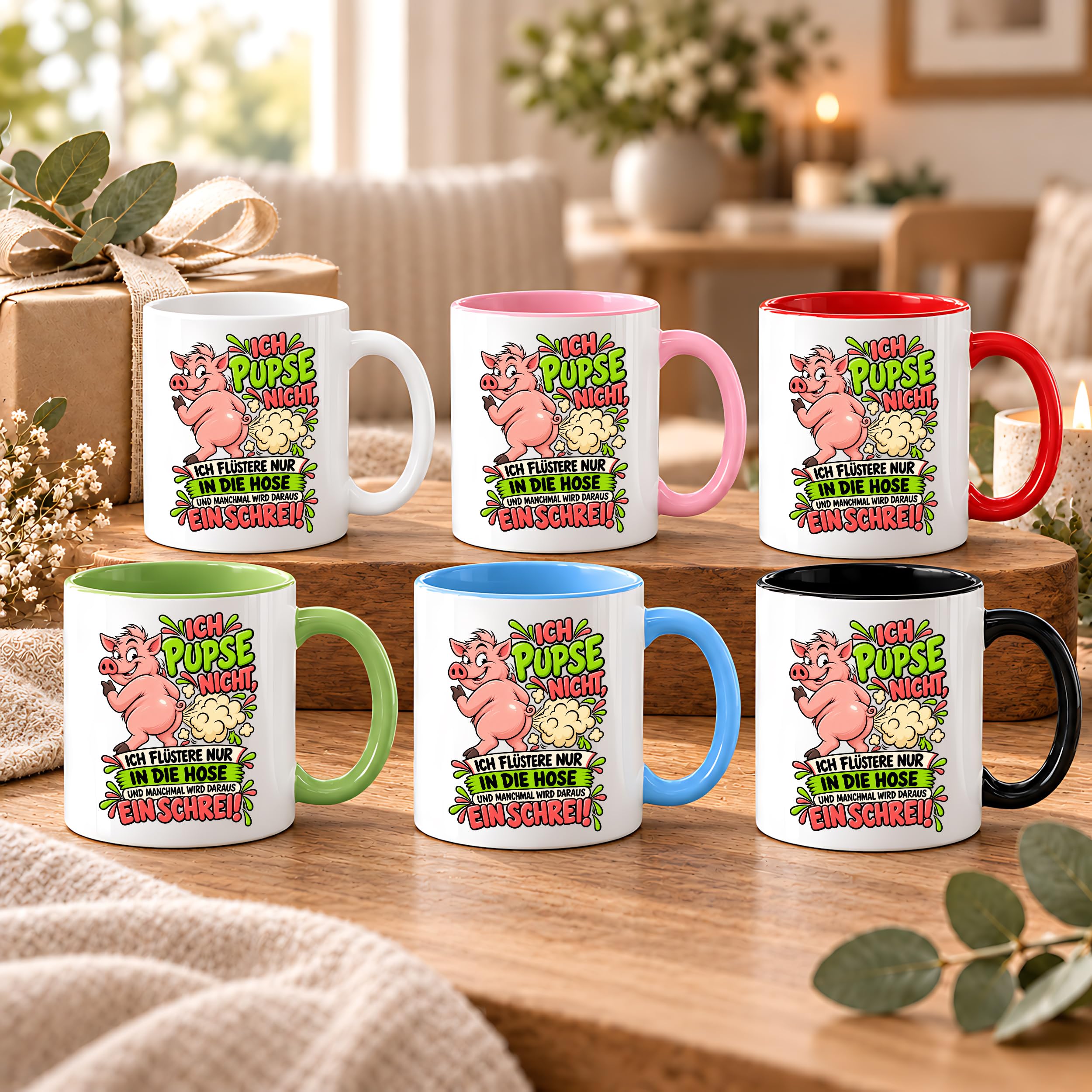 Herzbotschaft Tasse Ich pupse nicht Lustige Spruch Kaffeetasse Geschenk