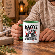 Herzbotschaft Tasse Weil nicht jeder Tag mit Mord beginnen kann Kaffeetasse