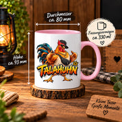 Herzbotschaft Tasse Talahuhn Hahn Lustige Kaffeetasse Tala Huhn Talahon