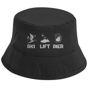Bucket Hat mit Motiv | SKI LIFT BIER | Mallorca Hut für Feiern und Partys Sommerhut