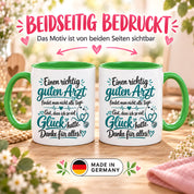 Herzbotschaft Tasse Kaffeetasse für Ärzte - Danke Geschenk für guten Arzt