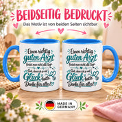Herzbotschaft Tasse Kaffeetasse für Ärzte - Danke Geschenk für guten Arzt