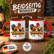 Herzbotschaft Tasse Talahuhn Hahn Lustige Kaffeetasse Tala Huhn Talahon