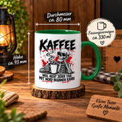 Herzbotschaft Tasse Weil nicht jeder Tag mit Mord beginnen kann Kaffeetasse