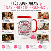Herzbotschaft Tochter Tasse Geschenk von Mama Kaffeetasse hübsche Tochter