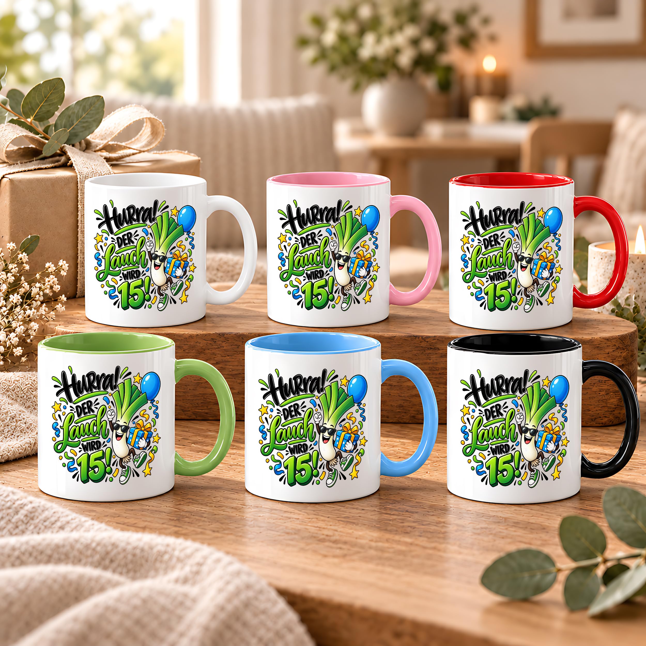 Herzbotschaft Tasse 15. Geburtstag Teetasse Geburtstagsgeschenk für Jungen