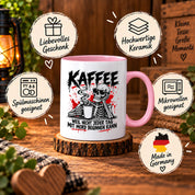 Herzbotschaft Tasse Weil nicht jeder Tag mit Mord beginnen kann Kaffeetasse