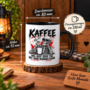 Herzbotschaft Tasse Weil nicht jeder Tag mit Mord beginnen kann Kaffeetasse