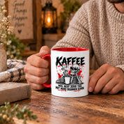 Herzbotschaft Tasse Weil nicht jeder Tag mit Mord beginnen kann Kaffeetasse