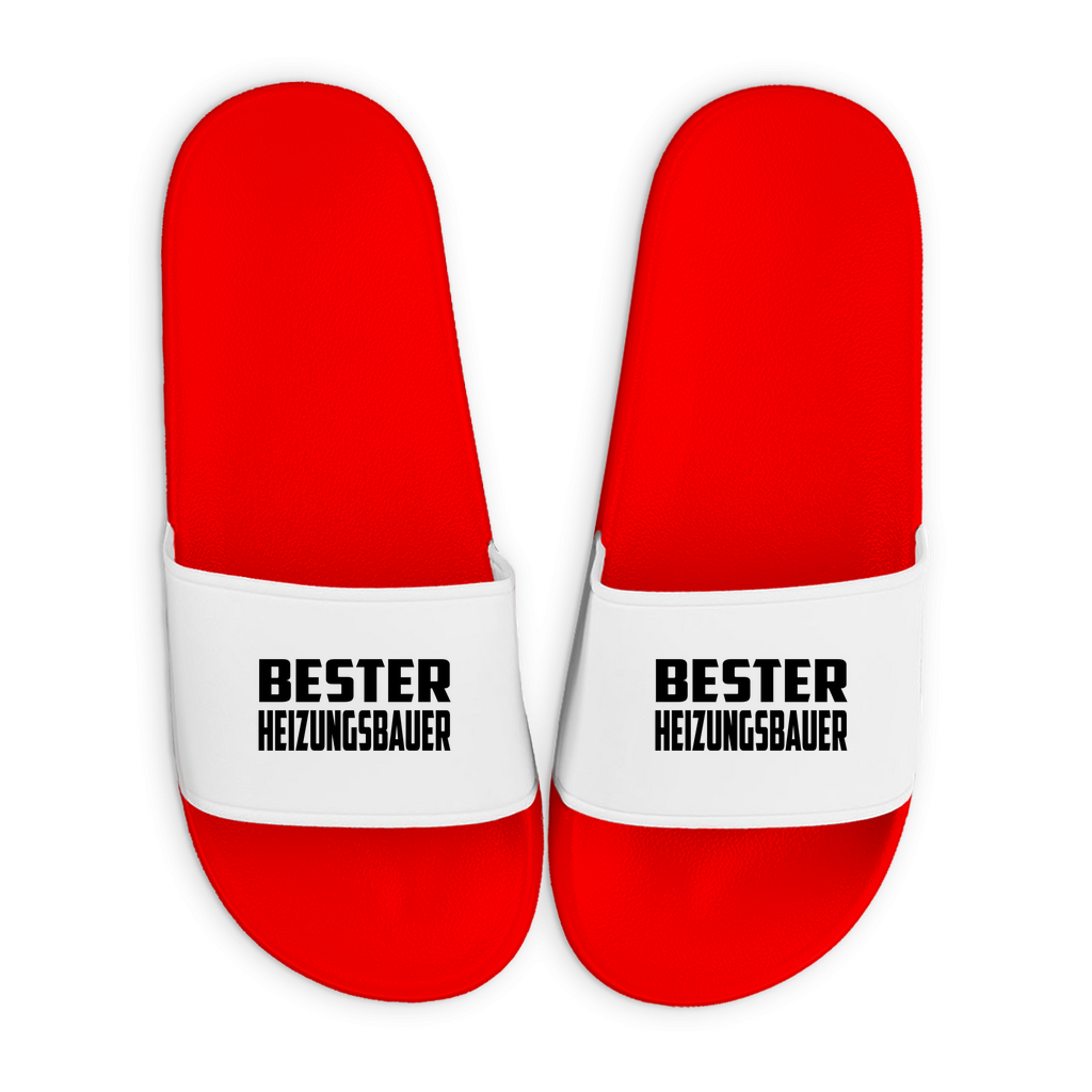 Badelatschen mit Motiv | Bester Heizungsbauer | lustige Badesandalen in vielen Größen und Farben