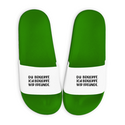 Badelatschen mit Motiv | Bekloppt aber Freunde | lustige Badesandalen in vielen Größen und Farben