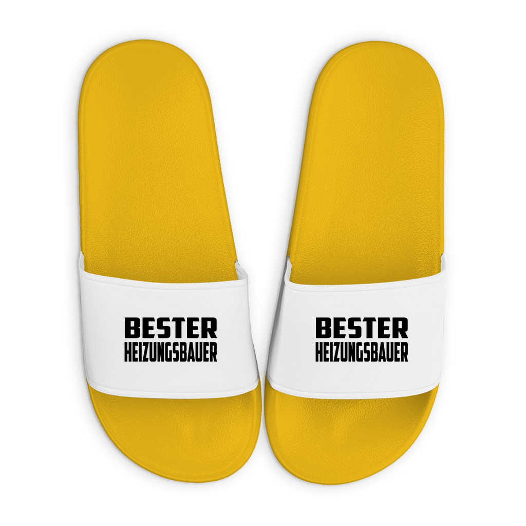 Badelatschen mit Motiv | Bester Heizungsbauer | lustige Badesandalen in vielen Größen und Farben