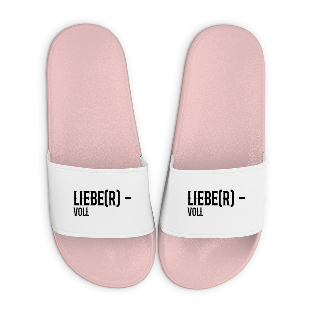 Badelatschen mit Motiv | Liebe(r)-voll - Lieber voll | lustige Badesandalen in vielen Größen und Farben