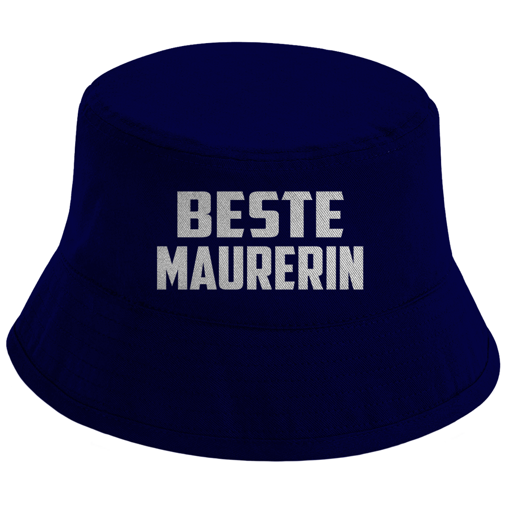 Bucket Hat mit Motiv | Beste Maurerin | Mallorca Hut für Feiern und Partys Sommerhut