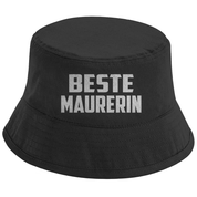 Bucket Hat mit Motiv | Beste Maurerin | Mallorca Hut für Feiern und Partys Sommerhut
