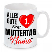 personalisierte Tasse mit Motiv - Alles gute zum Muttertag Mama - mit Wunschzahl