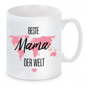 Tasse mit Motiv - Beste Mama der Welt (Weltkarte)