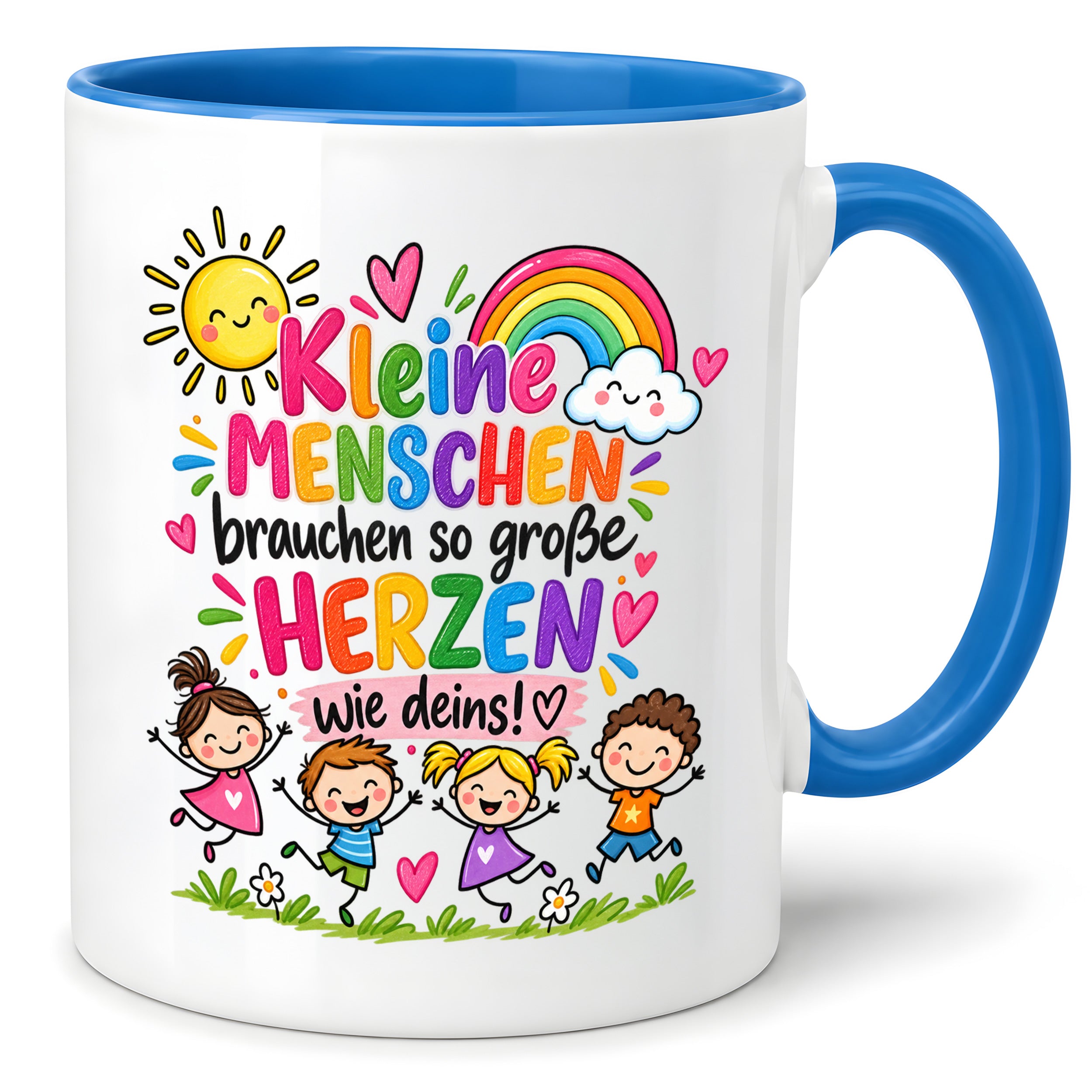 Tasse Erzieherin Geschenk Kleine Menschen große Herzen Kita Kindergarten Dankeschön Pädagogin Geburtstag Weihnachten 330 ml Kindergärtnerin